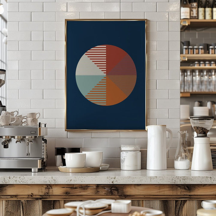 Color Wheel Stripes - Stretched Canvas, Poster or Fine Art Print - I Heart Wall Art - Poster Print, Canvas Print or Framed Art Print