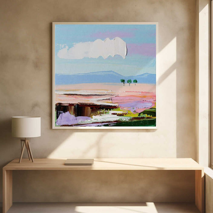 Colorful Abstract Landscape - Square Stretched Canvas, Poster or Fine Art Print by Angela Hawkey - I Heart Wall Art - Poster Print, Canvas Print or Framed Art Print