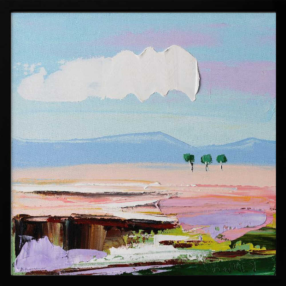 Colorful Abstract Landscape - Square Stretched Canvas, Poster or Fine Art Print by Angela Hawkey - I Heart Wall Art - Poster Print, Canvas Print or Framed Art Print