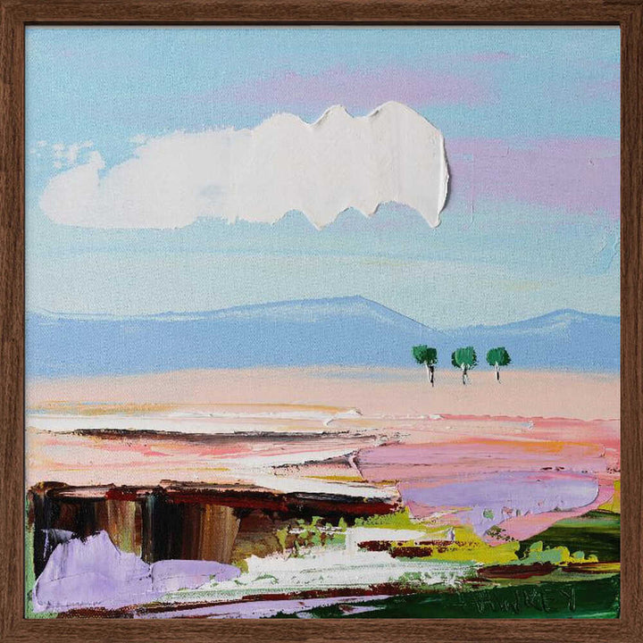 Colorful Abstract Landscape - Square Stretched Canvas, Poster or Fine Art Print by Angela Hawkey - I Heart Wall Art - Poster Print, Canvas Print or Framed Art Print