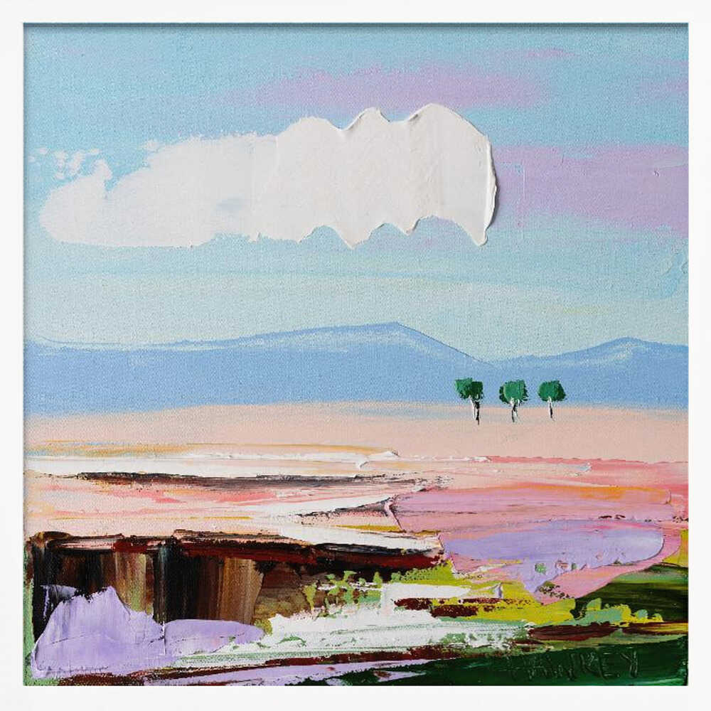 Colorful Abstract Landscape - Square Stretched Canvas, Poster or Fine Art Print by Angela Hawkey - I Heart Wall Art - Poster Print, Canvas Print or Framed Art Print