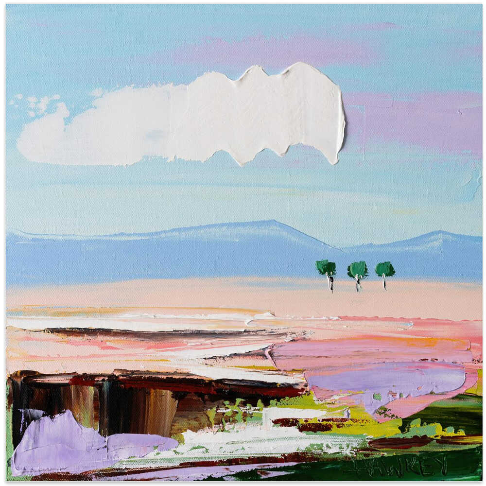 Colorful Abstract Landscape - Square Stretched Canvas, Poster or Fine Art Print by Angela Hawkey - I Heart Wall Art - Poster Print, Canvas Print or Framed Art Print