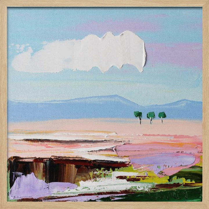 Colorful Abstract Landscape - Square Stretched Canvas, Poster or Fine Art Print by Angela Hawkey - I Heart Wall Art - Poster Print, Canvas Print or Framed Art Print