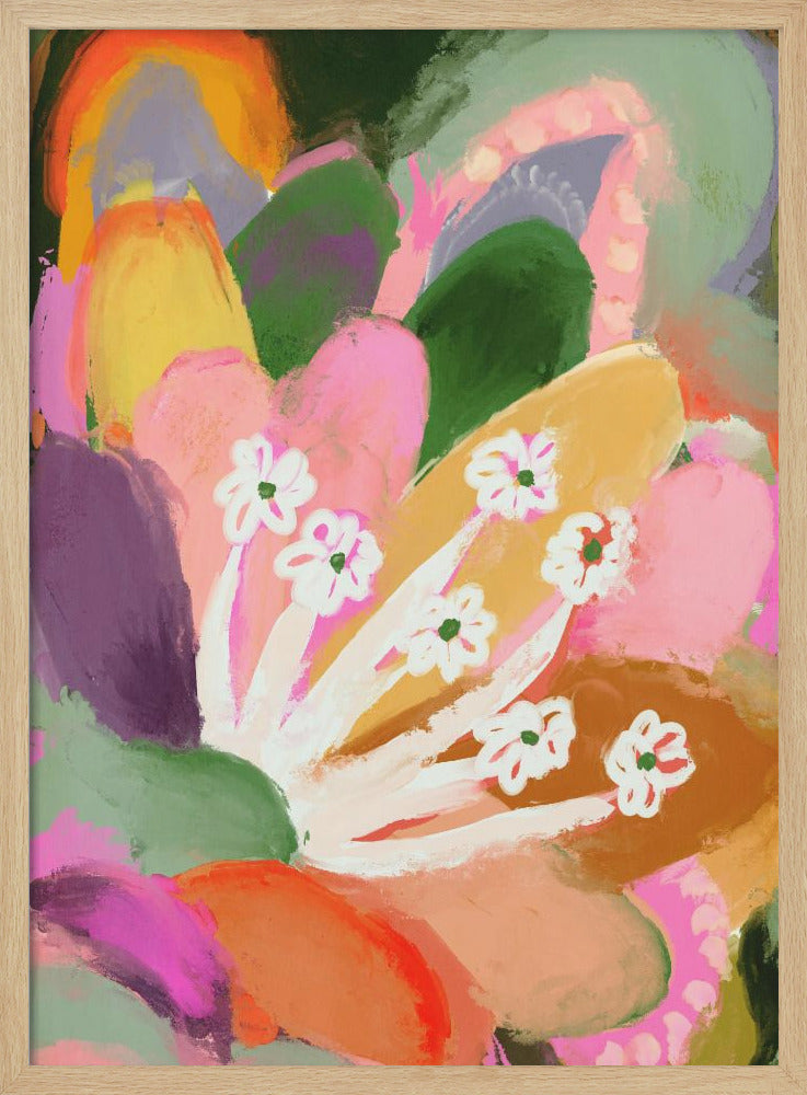 Colorful Bloom - Stretched Canvas, Poster or Fine Art Print I Heart Wall Art