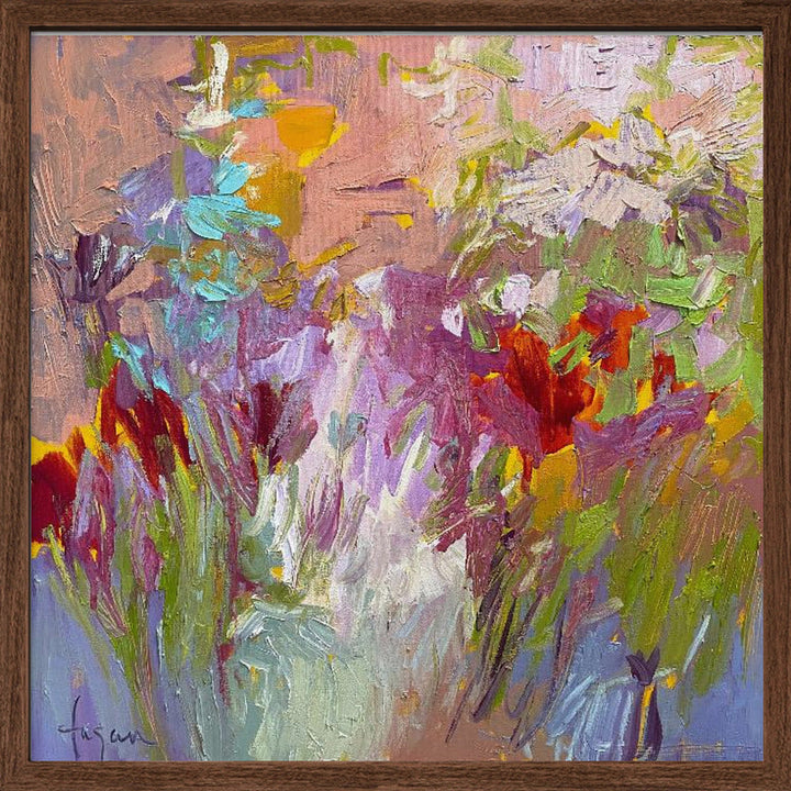 Colorful Bloom Palette - Square Stretched Canvas, Poster or Fine Art Print I Heart Wall Art