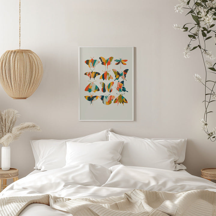 Colorful Butterflies - Stretched Canvas, Poster or Fine Art Print I Heart Wall Art