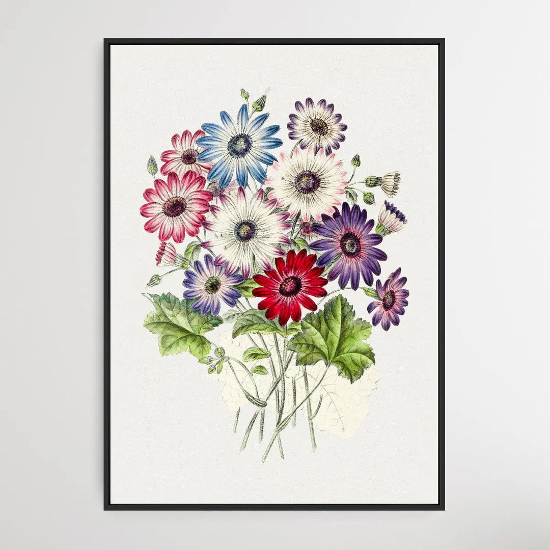 Colorful Chrysanthemums Boquet - I Heart Wall Art