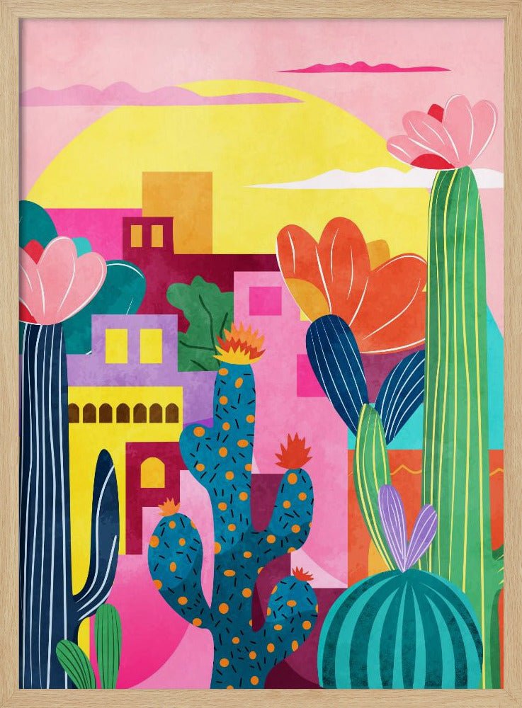 Colorful Desert Scene - Stretched Canvas or Fine Art Print - I Heart Wall Art - Poster Print, Canvas Print or Framed Art Print