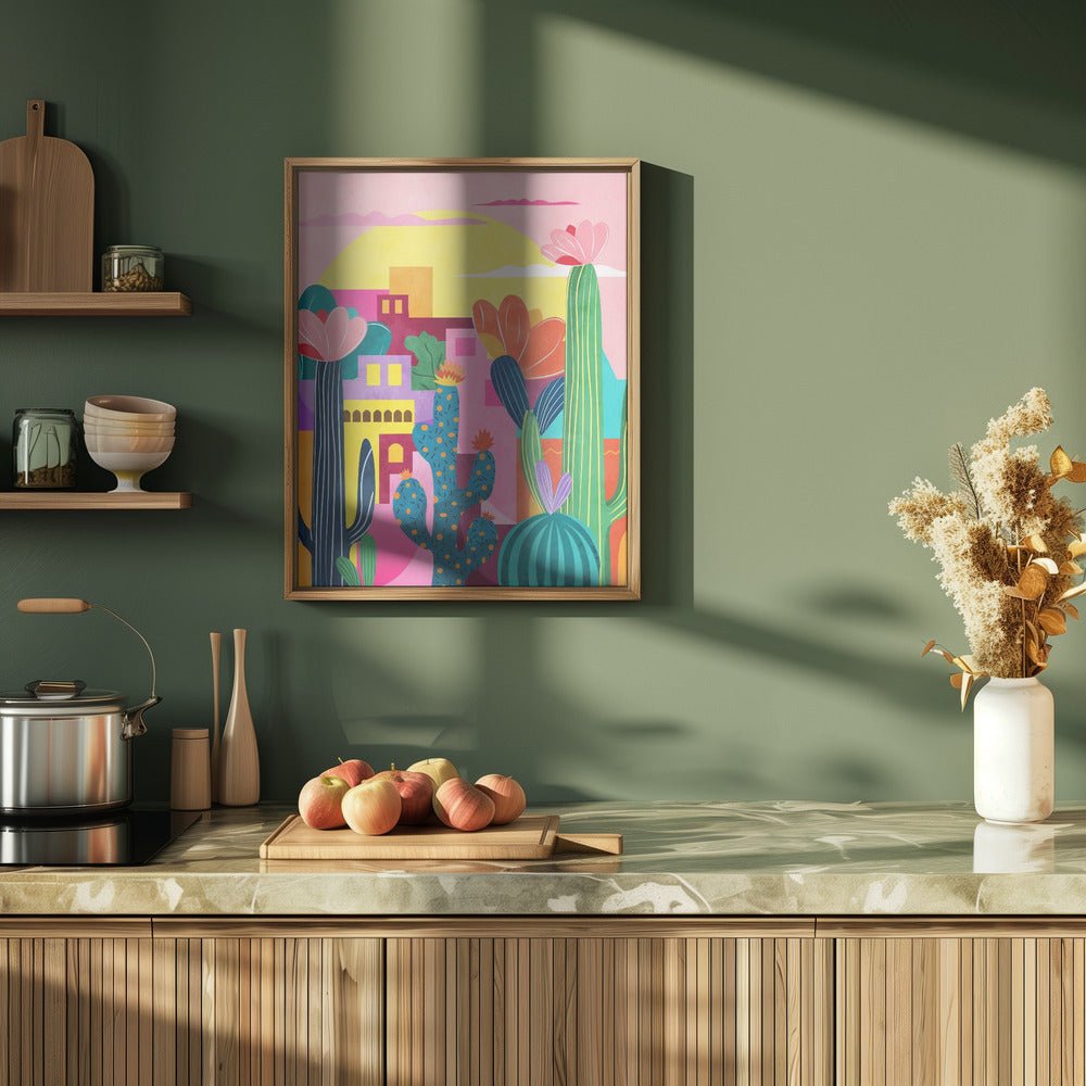 Colorful Desert Scene - Stretched Canvas or Fine Art Print - I Heart Wall Art - Poster Print, Canvas Print or Framed Art Print