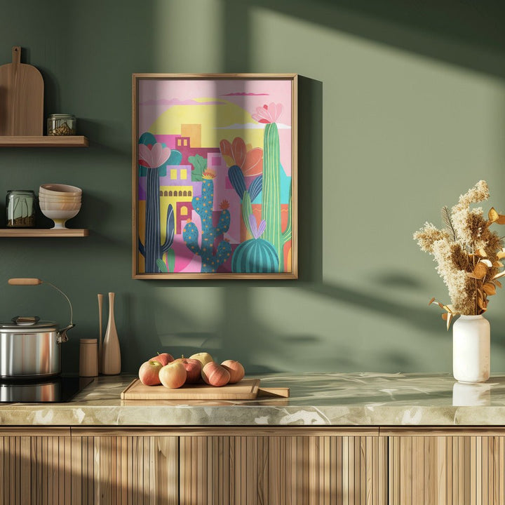 Colorful Desert Scene - Stretched Canvas or Fine Art Print - I Heart Wall Art - Poster Print, Canvas Print or Framed Art Print