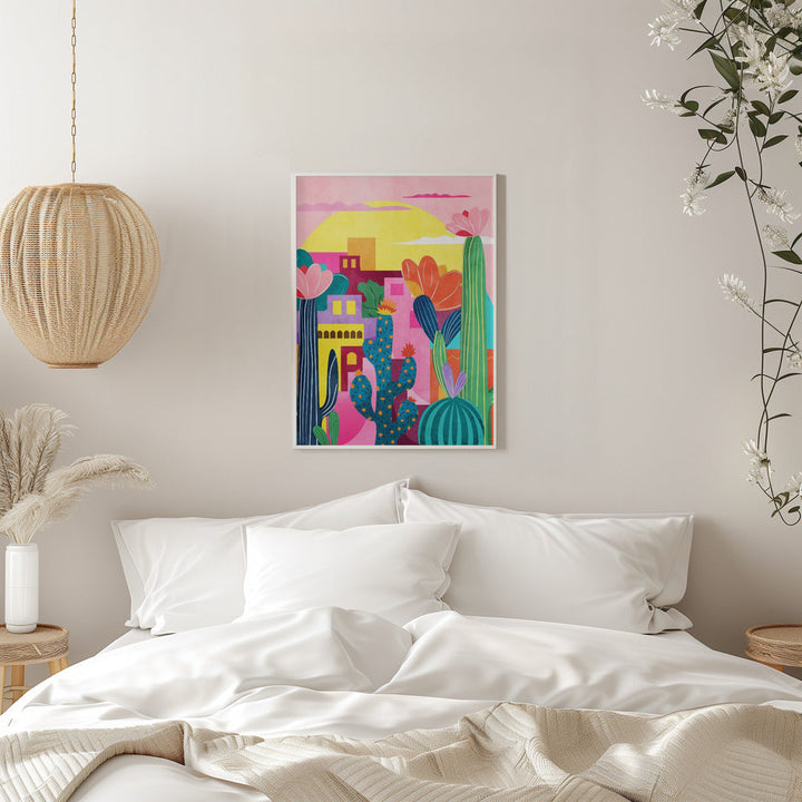 Colorful Desert Scene - Stretched Canvas, Poster or Fine Art Print I Heart Wall Art