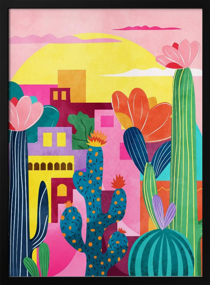 Colorful Desert Scene - Stretched Canvas or Fine Art Print - I Heart Wall Art - Poster Print, Canvas Print or Framed Art Print