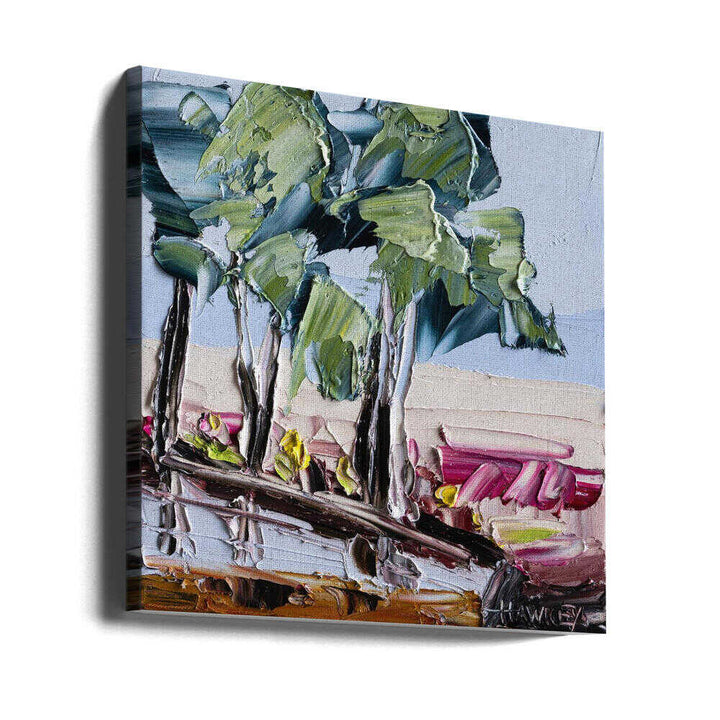 Colorful Eucalyptus Landscape - Square Stretched Canvas, Poster or Fine Art Print by Angela Hawkey - I Heart Wall Art - Poster Print, Canvas Print or Framed Art Print
