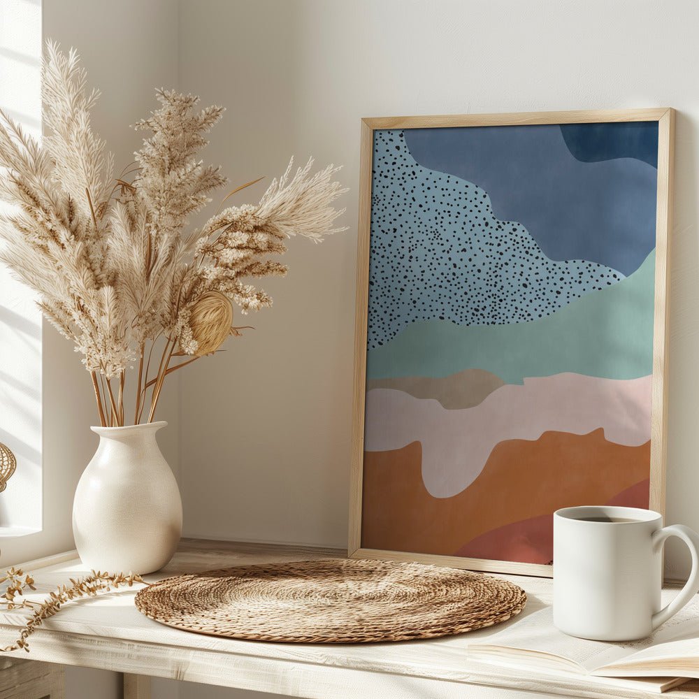 Colorful Flowing Shapes - Stretched Canvas, Poster or Fine Art Print - I Heart Wall Art - Poster Print, Canvas Print or Framed Art Print