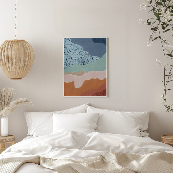 Colorful Flowing Shapes - Stretched Canvas, Poster or Fine Art Print - I Heart Wall Art - Poster Print, Canvas Print or Framed Art Print