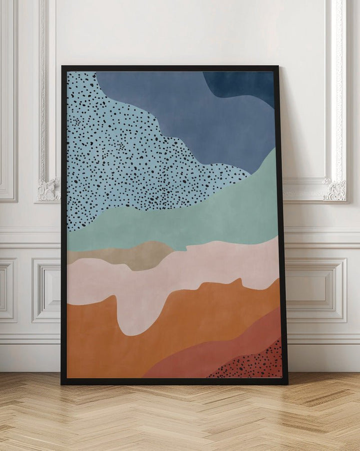 Colorful Flowing Shapes - Stretched Canvas, Poster or Fine Art Print - I Heart Wall Art - Poster Print, Canvas Print or Framed Art Print
