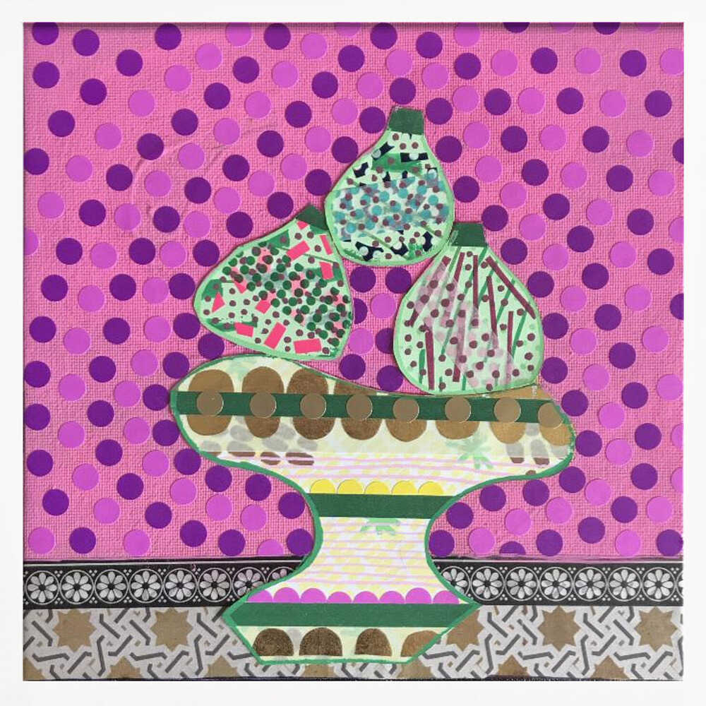 Colorful Fruit Still Life - Square Stretched Canvas, Poster or Fine Art Print - I Heart Wall Art - Poster Print, Canvas Print or Framed Art Print
