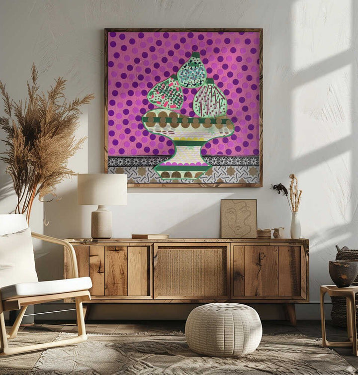 Colorful Fruit Still Life - Square Stretched Canvas, Poster or Fine Art Print - I Heart Wall Art - Poster Print, Canvas Print or Framed Art Print