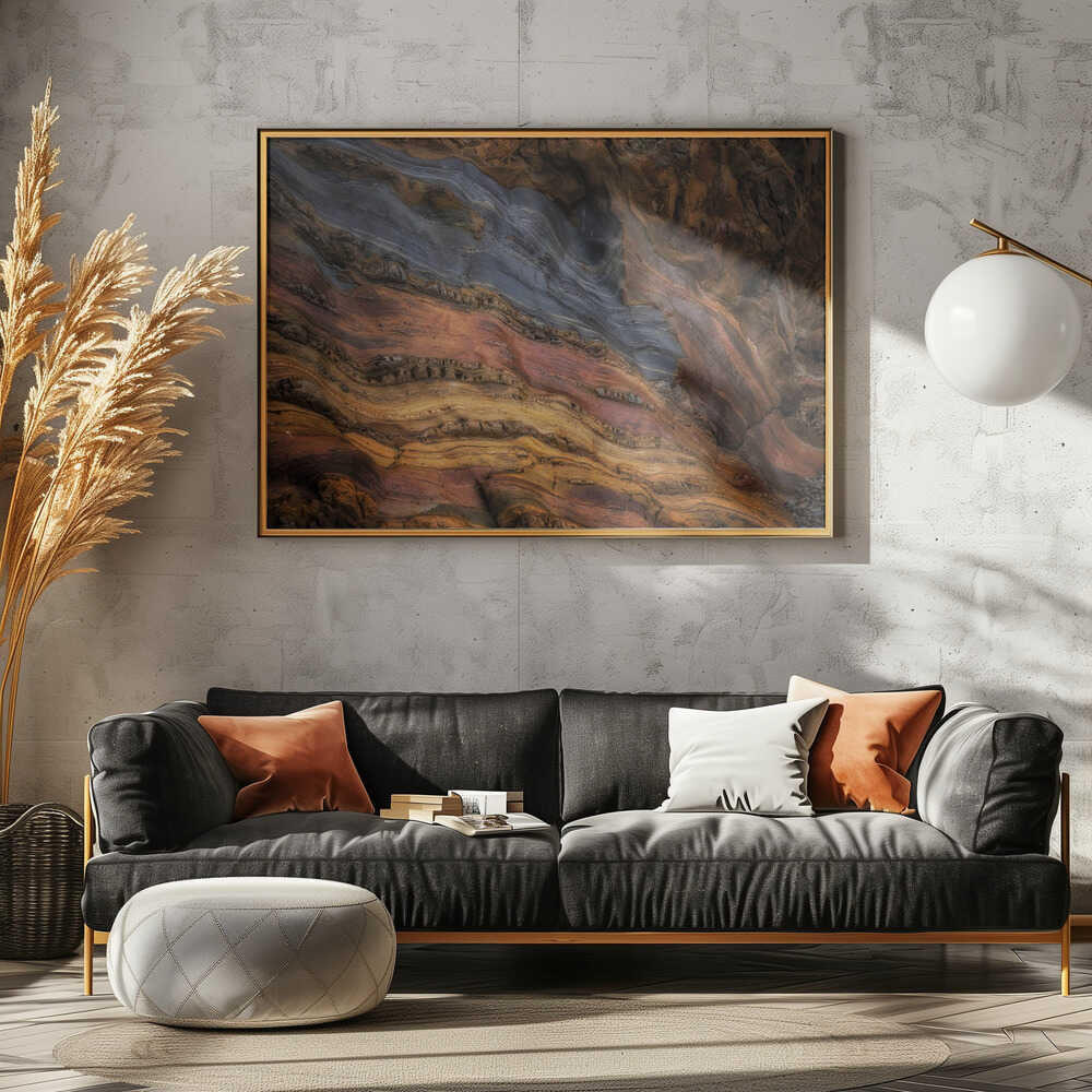 Colorful Geological Layers - Stretched Canvas, Poster or Fine Art Print - I Heart Wall Art - Poster Print, Canvas Print or Framed Art Print