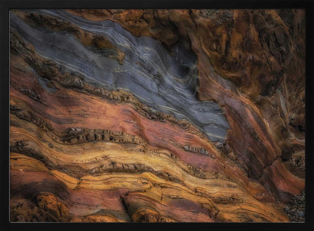 Colorful Geological Layers - Stretched Canvas, Poster or Fine Art Print - I Heart Wall Art - Poster Print, Canvas Print or Framed Art Print