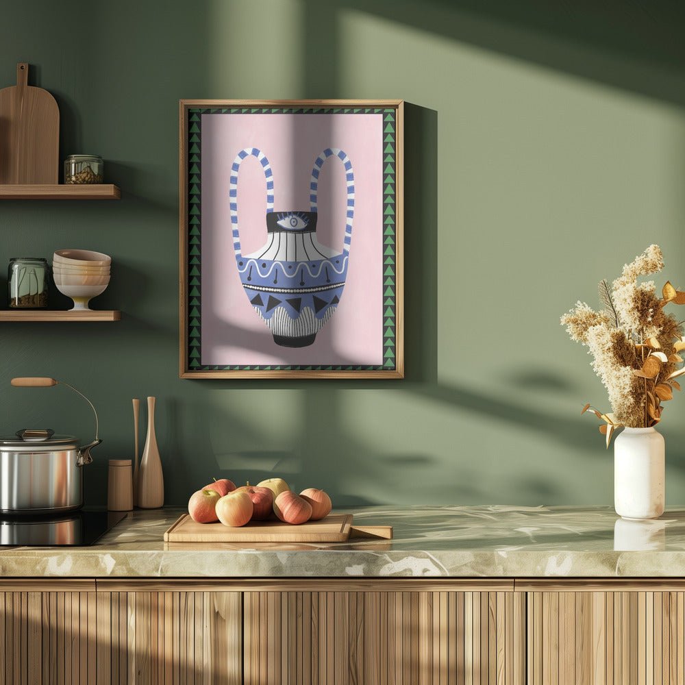 Colorful Geometric Vase - Stretched Canvas, Poster or Fine Art Print - I Heart Wall Art - Poster Print, Canvas Print or Framed Art Print