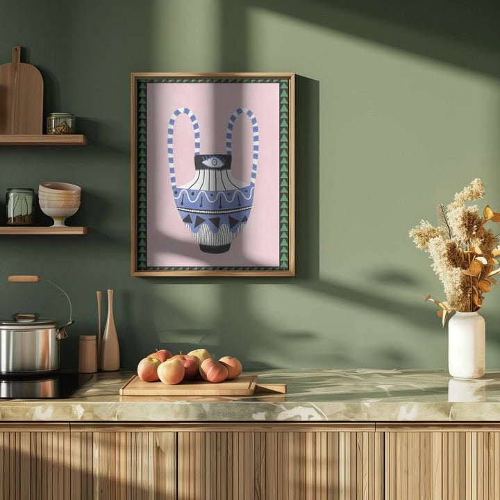 Colorful Geometric Vase - Stretched Canvas, Poster or Fine Art Print - I Heart Wall Art - Poster Print, Canvas Print or Framed Art Print
