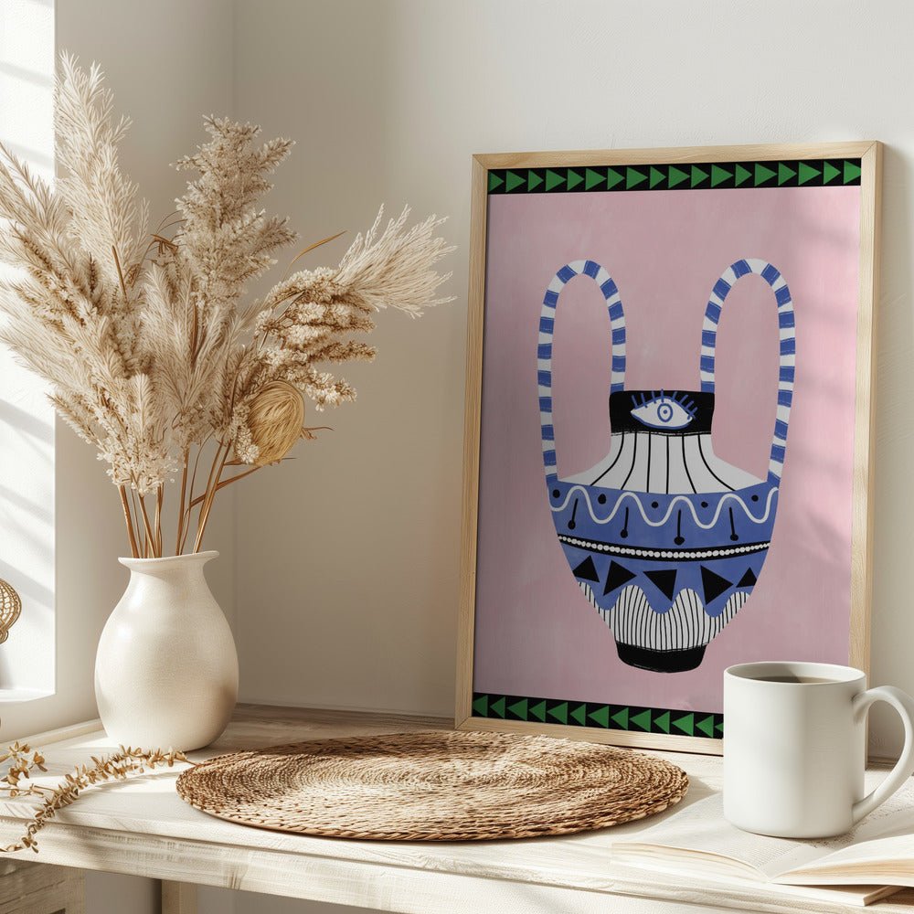 Colorful Geometric Vase - Stretched Canvas, Poster or Fine Art Print - I Heart Wall Art - Poster Print, Canvas Print or Framed Art Print