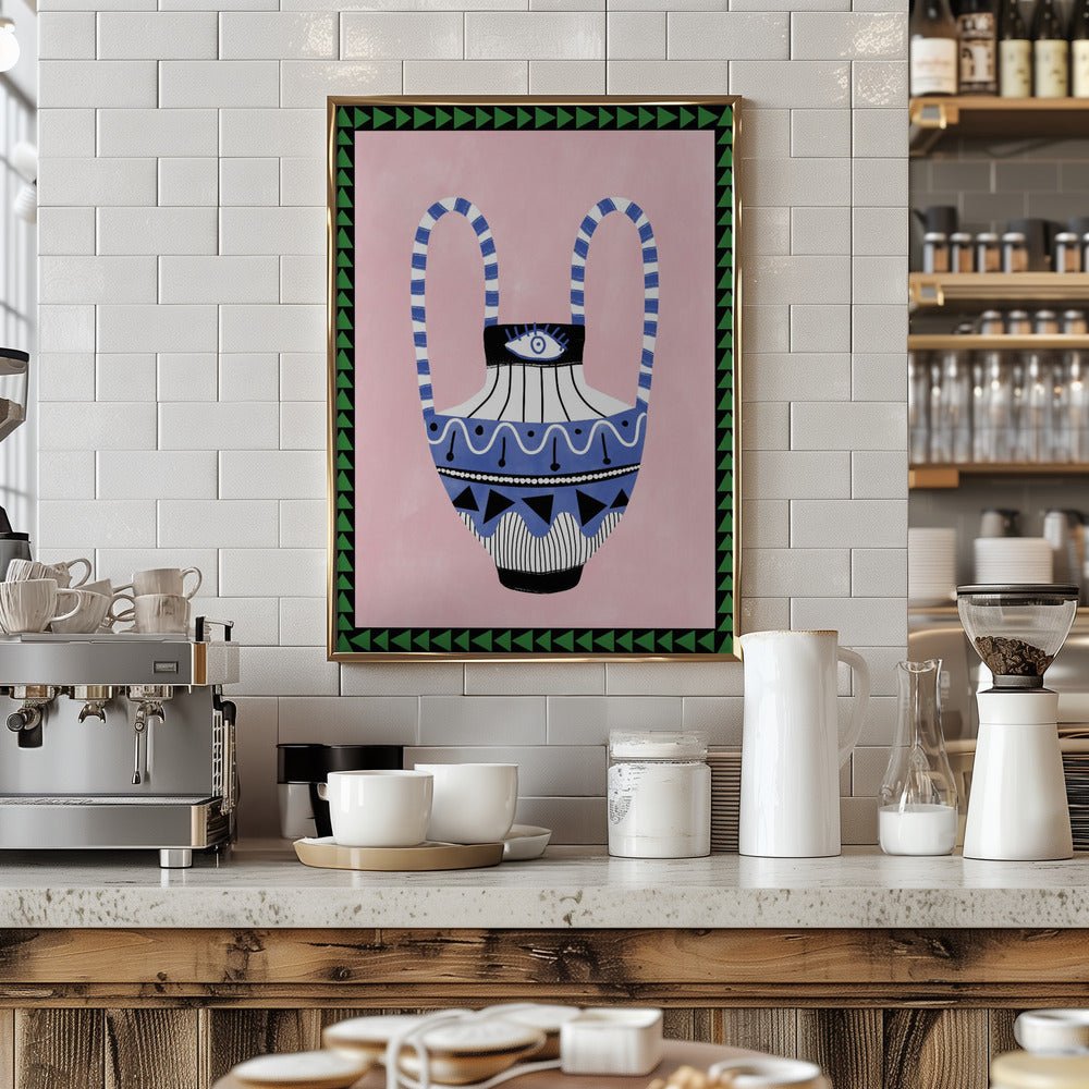 Colorful Geometric Vase - Stretched Canvas, Poster or Fine Art Print - I Heart Wall Art - Poster Print, Canvas Print or Framed Art Print