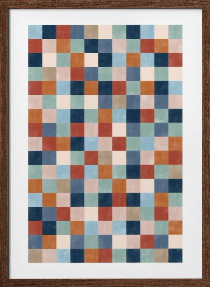 Colorful Gridscape - Stretched Canvas, Poster or Fine Art Print - I Heart Wall Art - Poster Print, Canvas Print or Framed Art Print