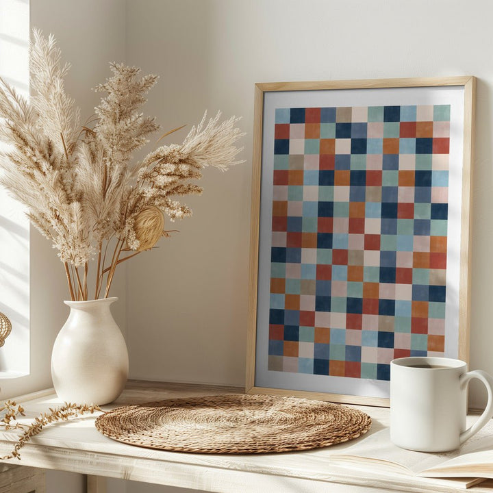 Colorful Gridscape - Stretched Canvas, Poster or Fine Art Print - I Heart Wall Art - Poster Print, Canvas Print or Framed Art Print