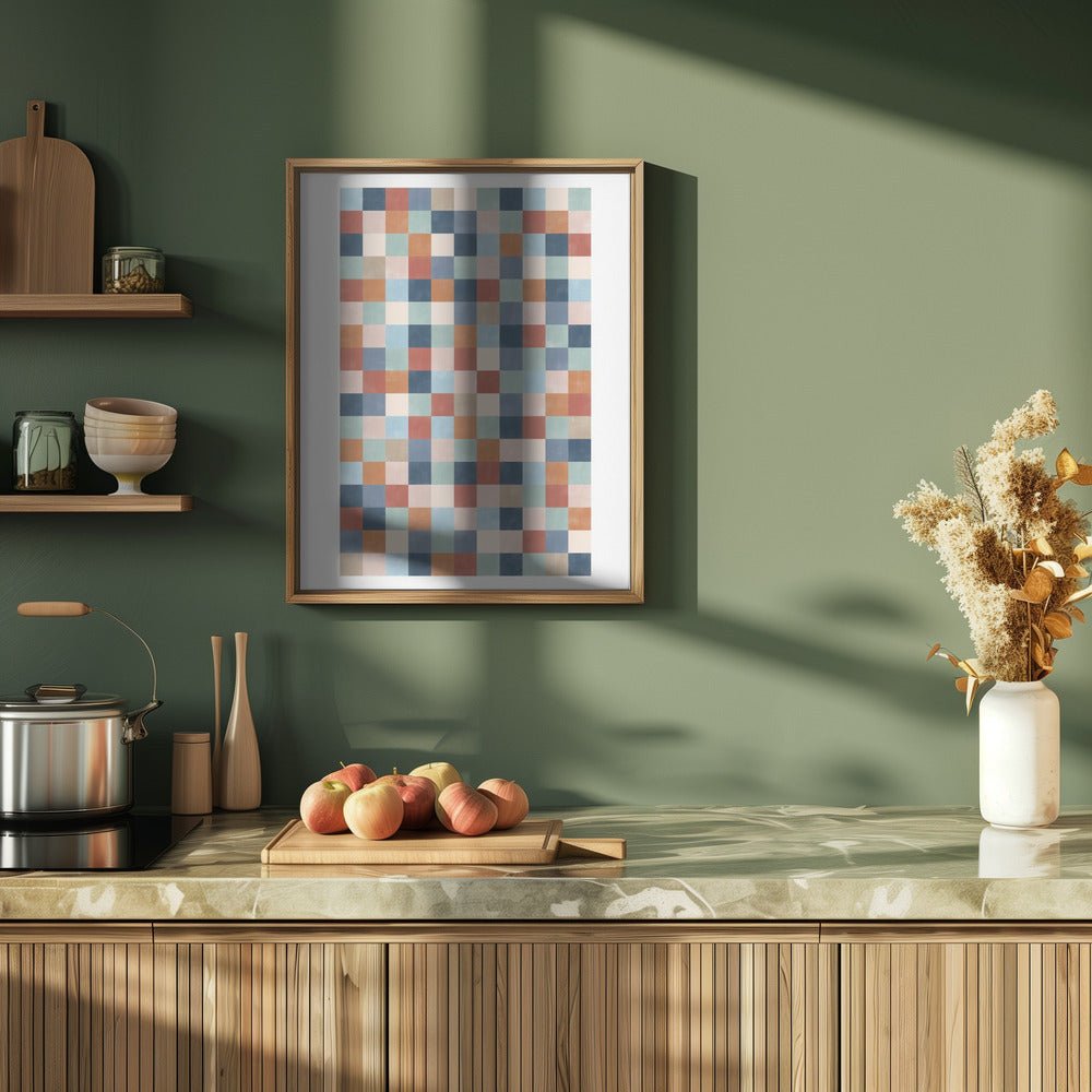 Colorful Gridscape - Stretched Canvas, Poster or Fine Art Print - I Heart Wall Art - Poster Print, Canvas Print or Framed Art Print