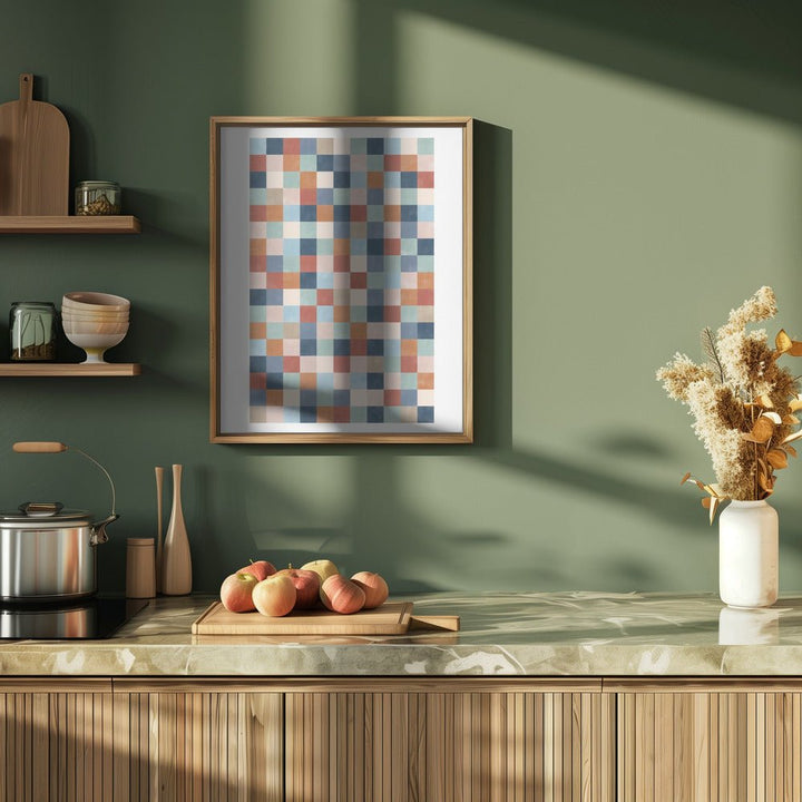 Colorful Gridscape - Stretched Canvas, Poster or Fine Art Print - I Heart Wall Art - Poster Print, Canvas Print or Framed Art Print