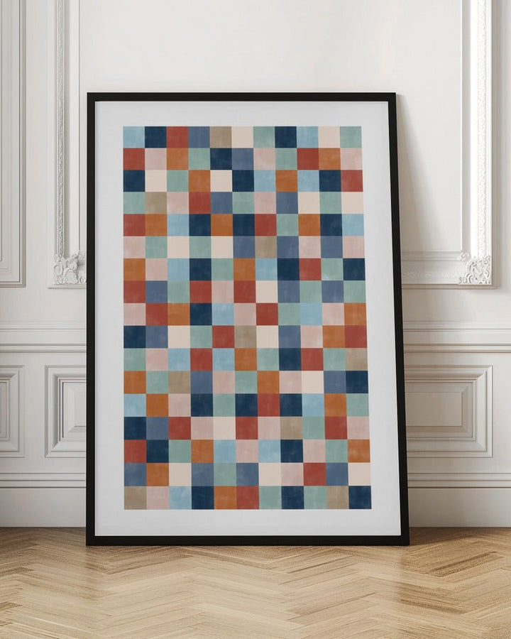 Colorful Gridscape - Stretched Canvas, Poster or Fine Art Print - I Heart Wall Art - Poster Print, Canvas Print or Framed Art Print