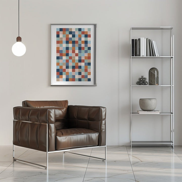 Colorful Gridscape - Stretched Canvas, Poster or Fine Art Print - I Heart Wall Art - Poster Print, Canvas Print or Framed Art Print