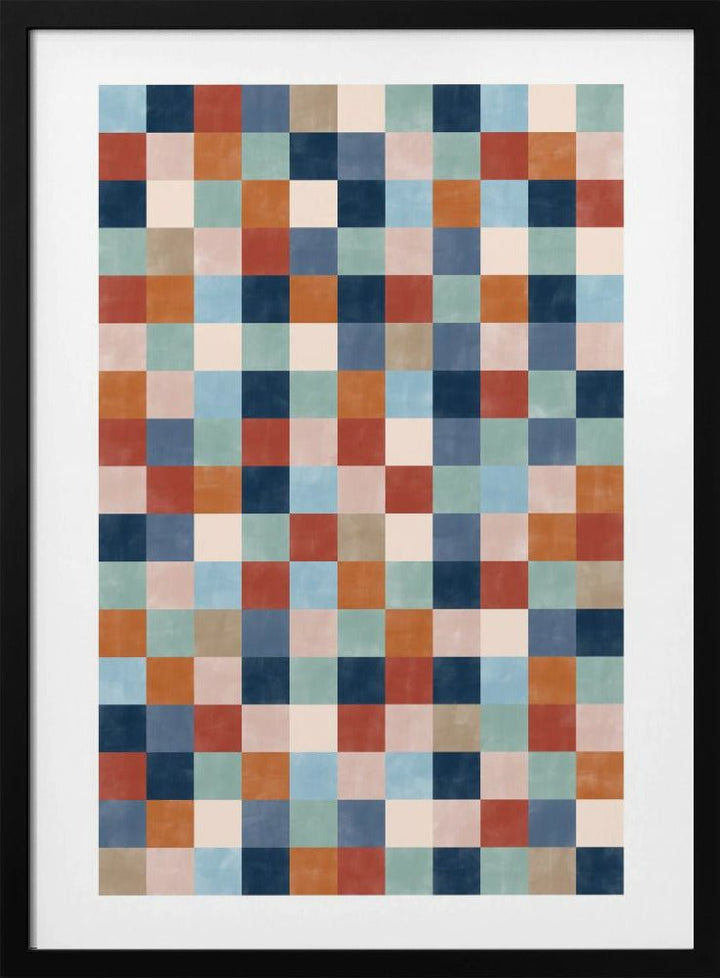 Colorful Gridscape - Stretched Canvas, Poster or Fine Art Print - I Heart Wall Art - Poster Print, Canvas Print or Framed Art Print