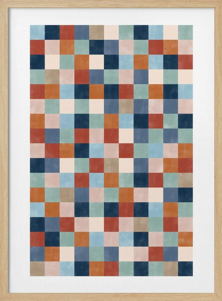 Colorful Gridscape - Stretched Canvas, Poster or Fine Art Print - I Heart Wall Art - Poster Print, Canvas Print or Framed Art Print
