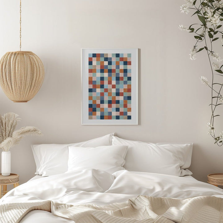 Colorful Gridscape - Stretched Canvas, Poster or Fine Art Print - I Heart Wall Art - Poster Print, Canvas Print or Framed Art Print