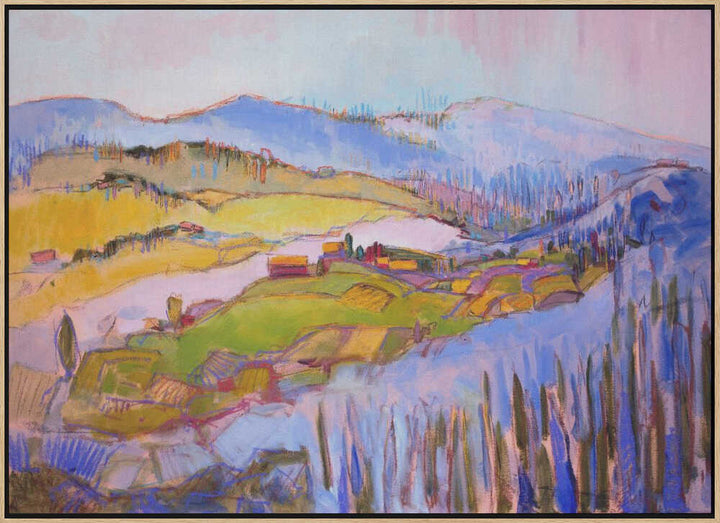 Colorful Hillscape - Stretched Canvas, Poster or Fine Art Print - I Heart Wall Art - Poster Print, Canvas Print or Framed Art Print