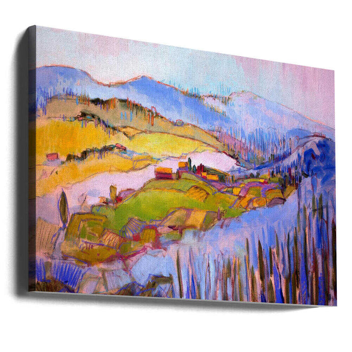 Colorful Hillscape - Stretched Canvas, Poster or Fine Art Print - I Heart Wall Art - Poster Print, Canvas Print or Framed Art Print