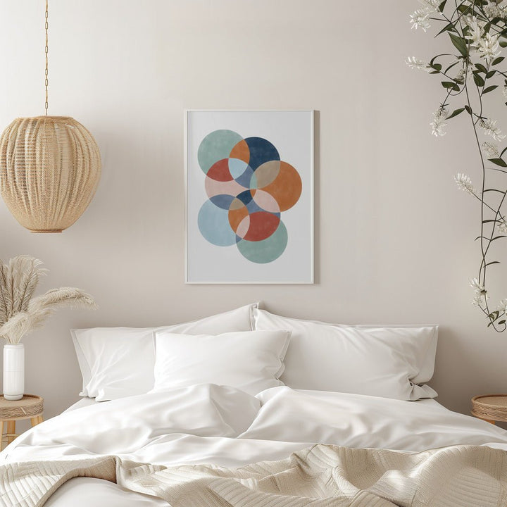 Colorful Overlapping Circles - Stretched Canvas, Poster or Fine Art Print - I Heart Wall Art - Poster Print, Canvas Print or Framed Art Print