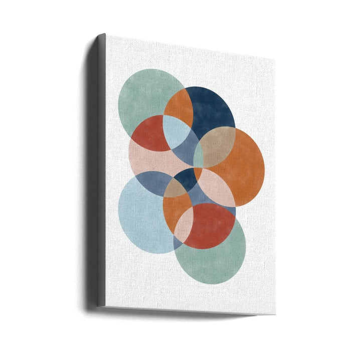 Colorful Overlapping Circles - Stretched Canvas, Poster or Fine Art Print - I Heart Wall Art - Poster Print, Canvas Print or Framed Art Print