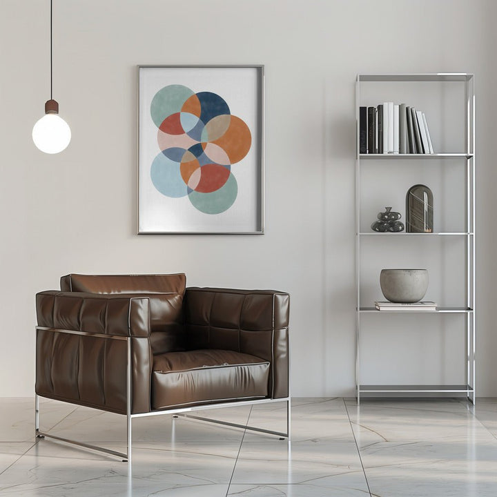 Colorful Overlapping Circles - Stretched Canvas, Poster or Fine Art Print - I Heart Wall Art - Poster Print, Canvas Print or Framed Art Print