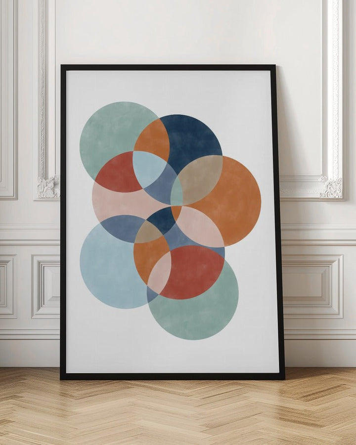 Colorful Overlapping Circles - Stretched Canvas, Poster or Fine Art Print - I Heart Wall Art - Poster Print, Canvas Print or Framed Art Print