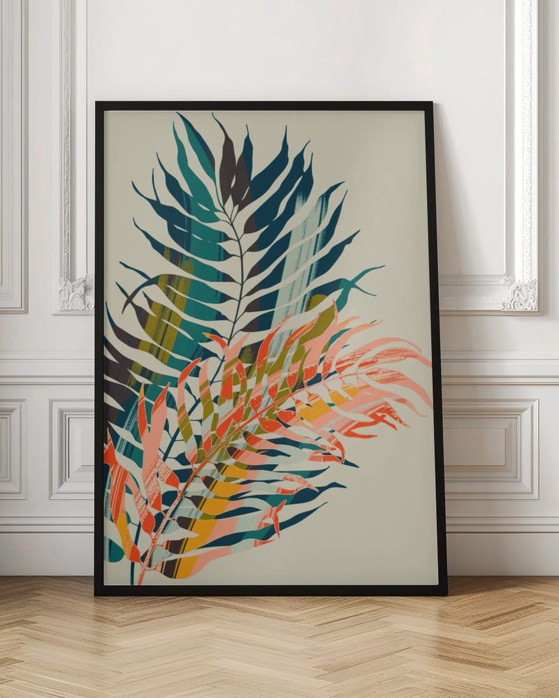 Colorful Palm Leaves - Stretched Canvas, Poster or Fine Art Print I Heart Wall Art