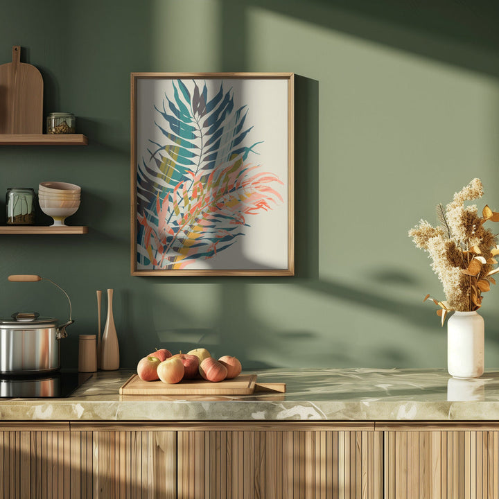 Colorful Palm Leaves - Stretched Canvas, Poster or Fine Art Print I Heart Wall Art