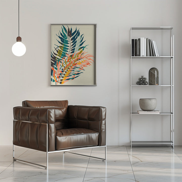 Colorful Palm Leaves - Stretched Canvas, Poster or Fine Art Print I Heart Wall Art
