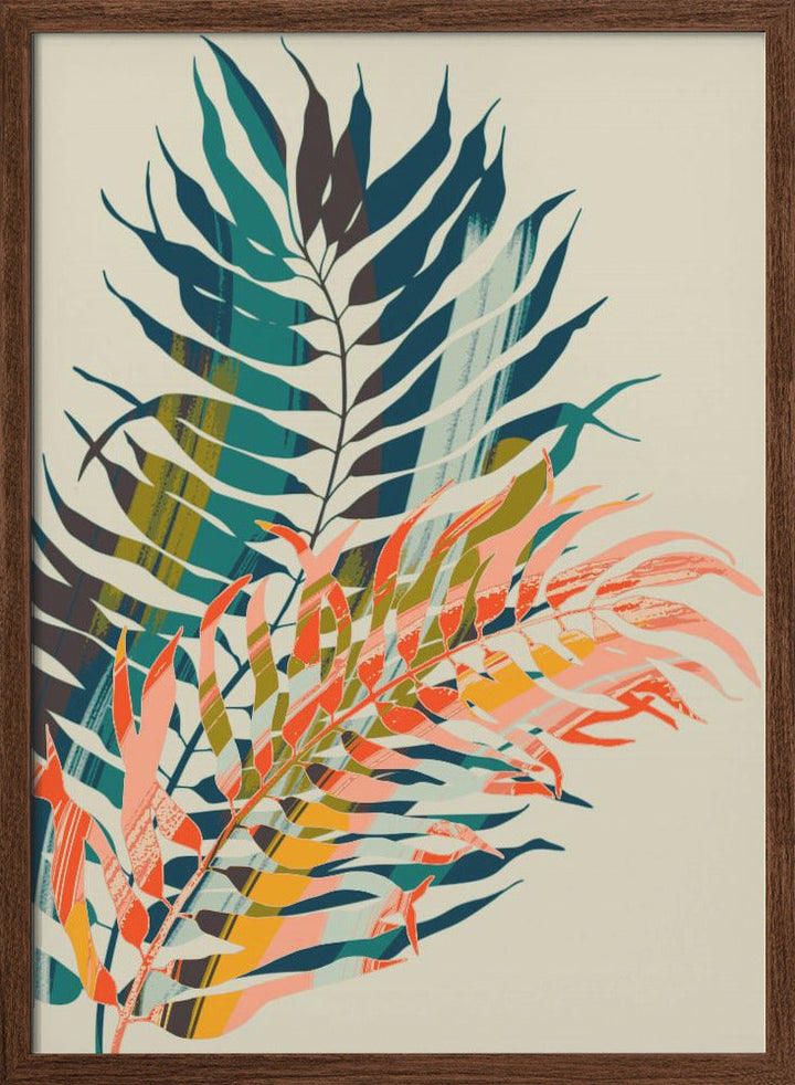 Colorful Palm Leaves - Stretched Canvas, Poster or Fine Art Print I Heart Wall Art