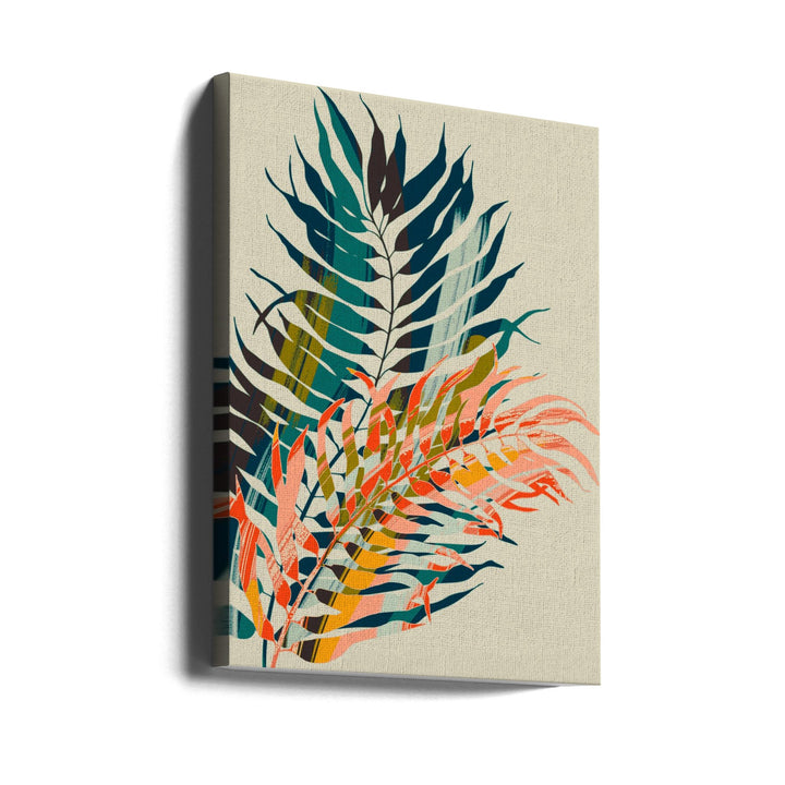 Colorful Palm Leaves - Stretched Canvas, Poster or Fine Art Print I Heart Wall Art