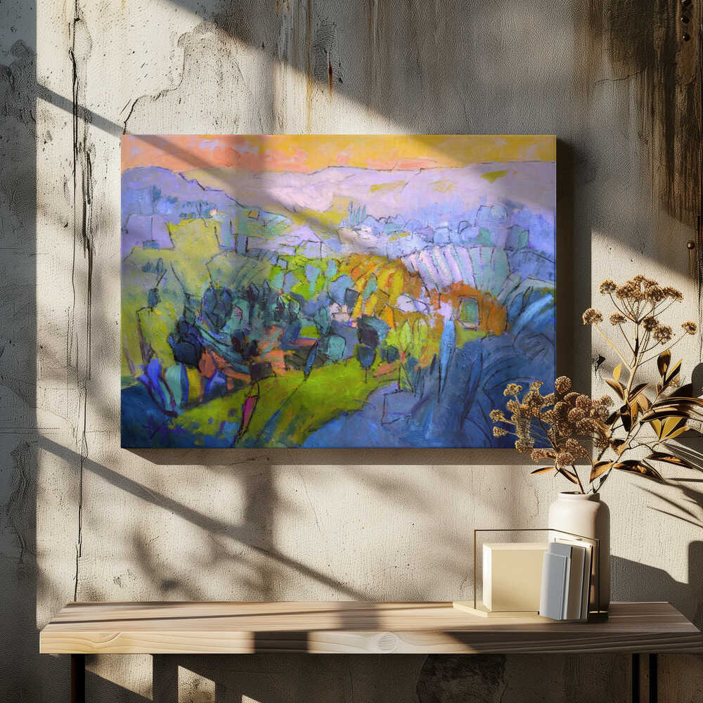 Colorful Panorama - Stretched Canvas, Poster or Fine Art Print - I Heart Wall Art - Poster Print, Canvas Print or Framed Art Print