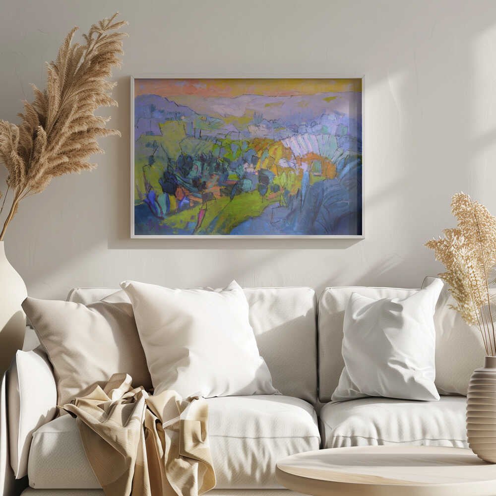 Colorful Panorama - Stretched Canvas, Poster or Fine Art Print - I Heart Wall Art - Poster Print, Canvas Print or Framed Art Print